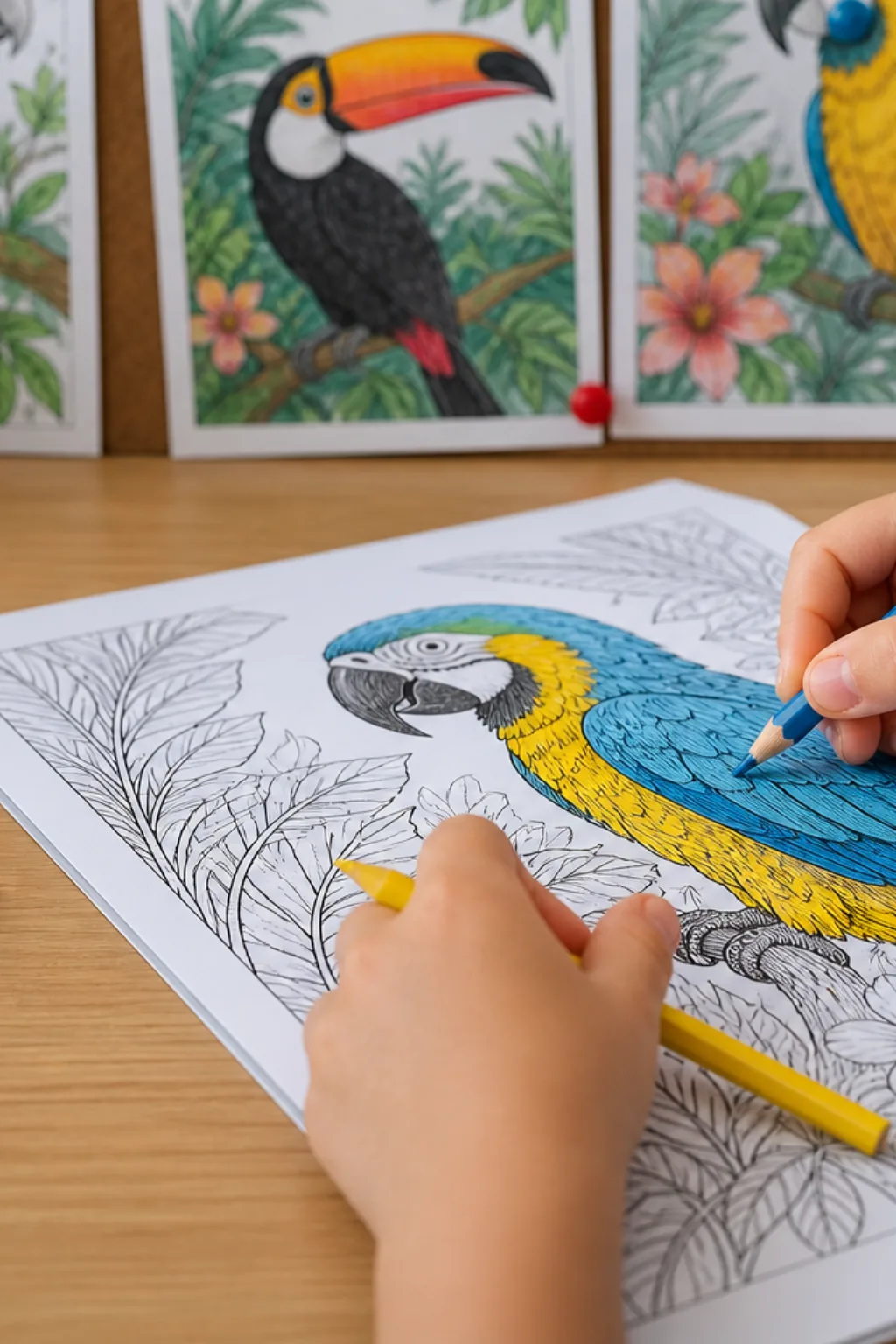 desenho de arara para colorir - 2