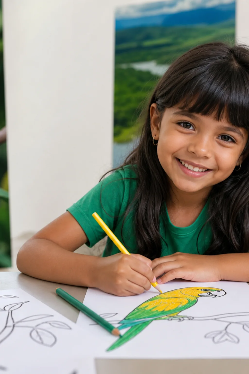 desenhos de ararajuba para colorir - 1
