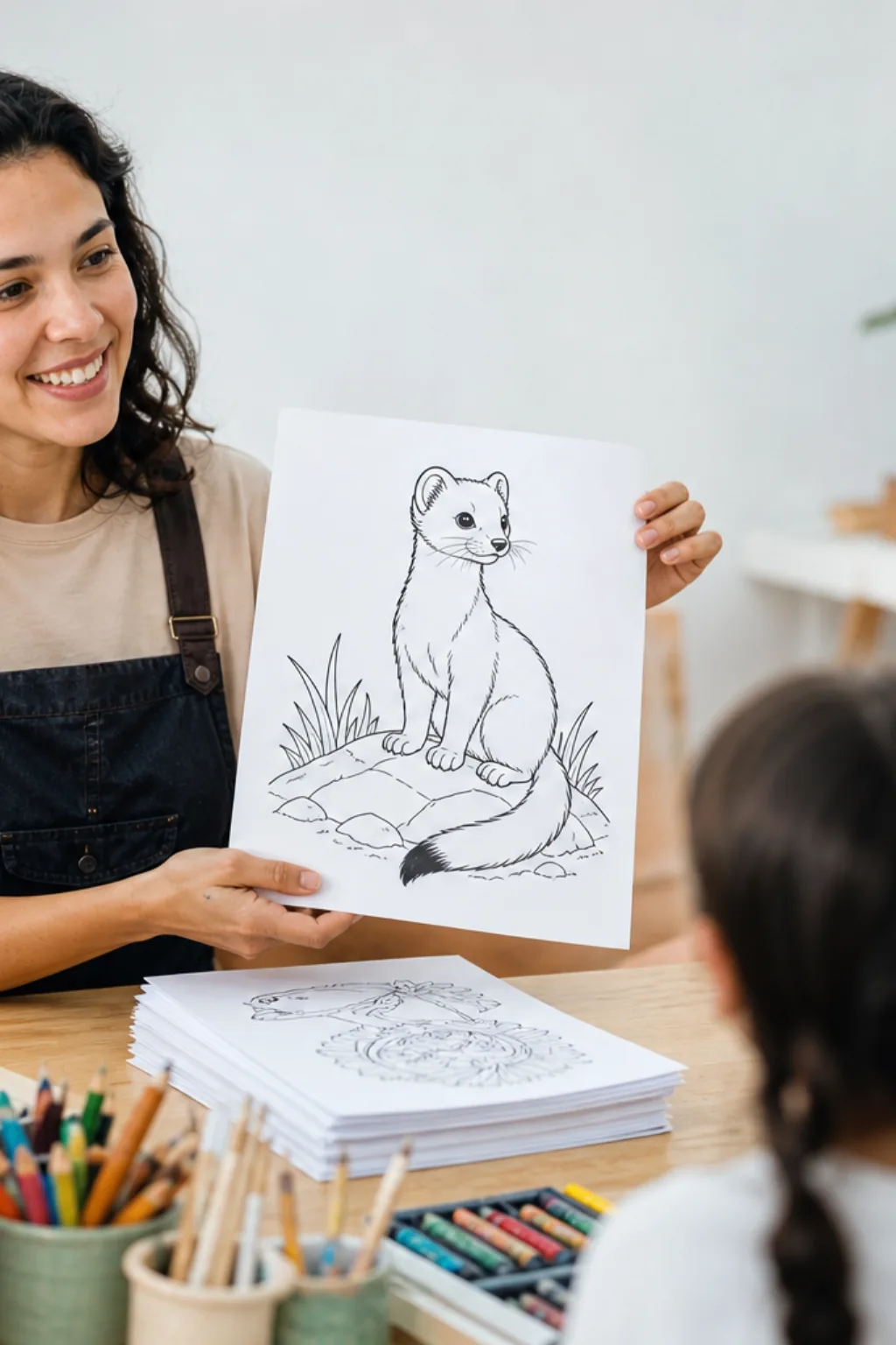 desenhos de arminho para colorir — exemplo criado na Desenhos pra Colorir