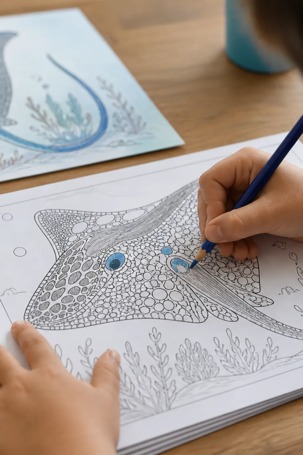desenhos de arraia para colorir - 2