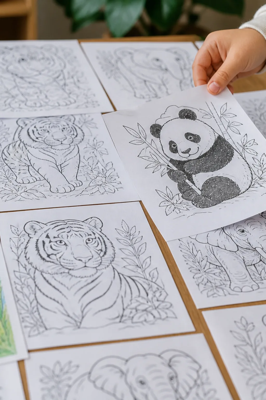 desenhos de animais da Ásia para colorir - 2