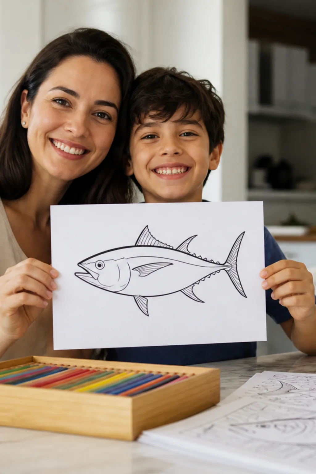 desenhos de atum para colorir - 1