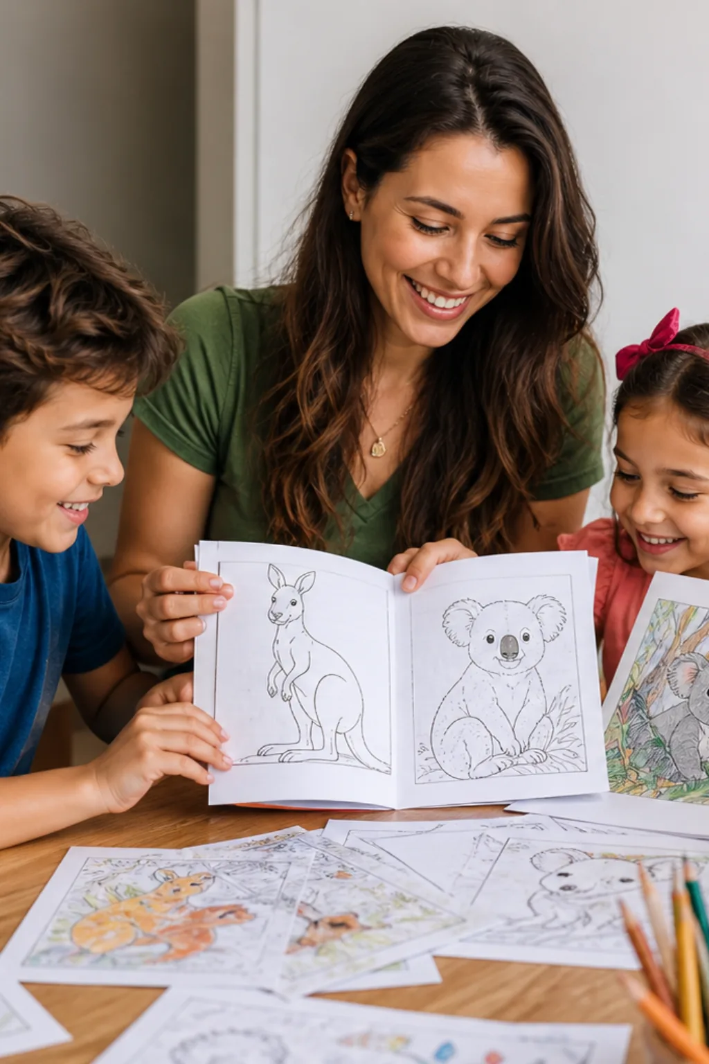 desenhos de animais da Austrália para colorir — exemplo criado na Desenhos pra Colorir
