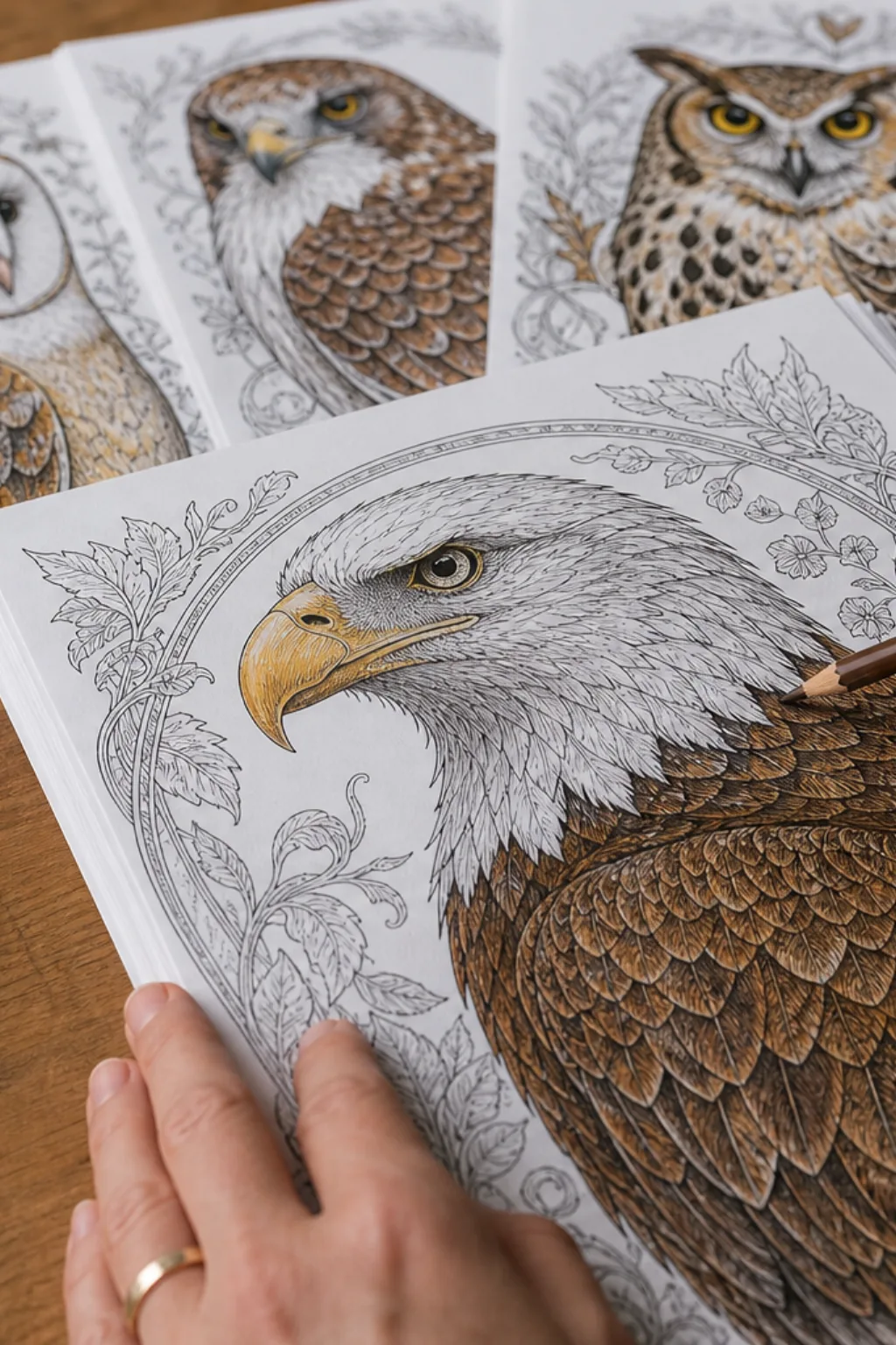 desenhos de aves de rapina para colorir - 2
