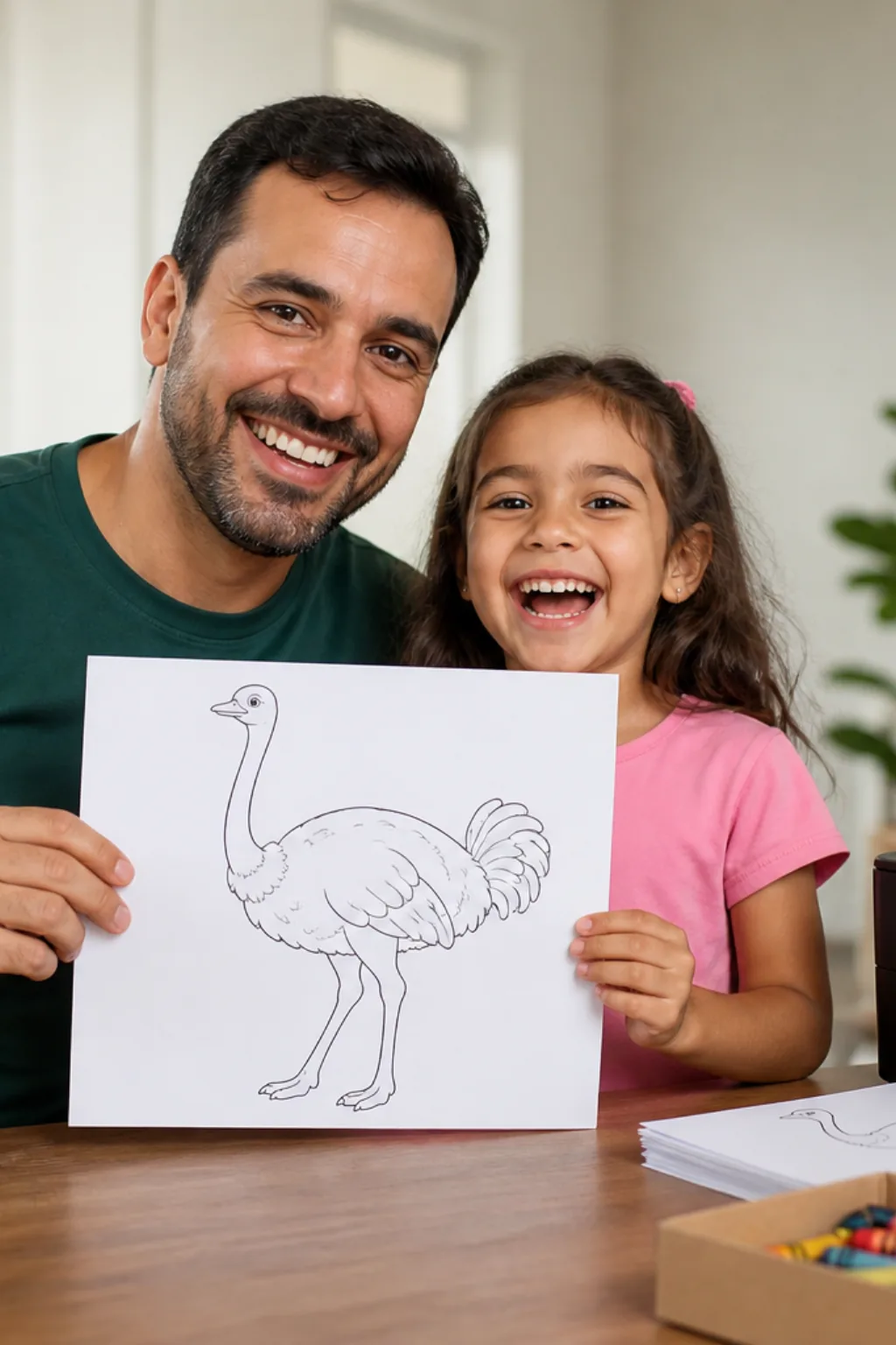 desenhos de avestruz para colorir - 1
