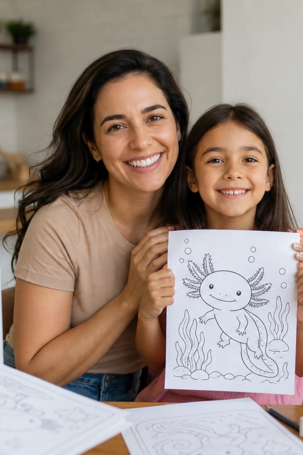 desenho de axolote para colorir - 1