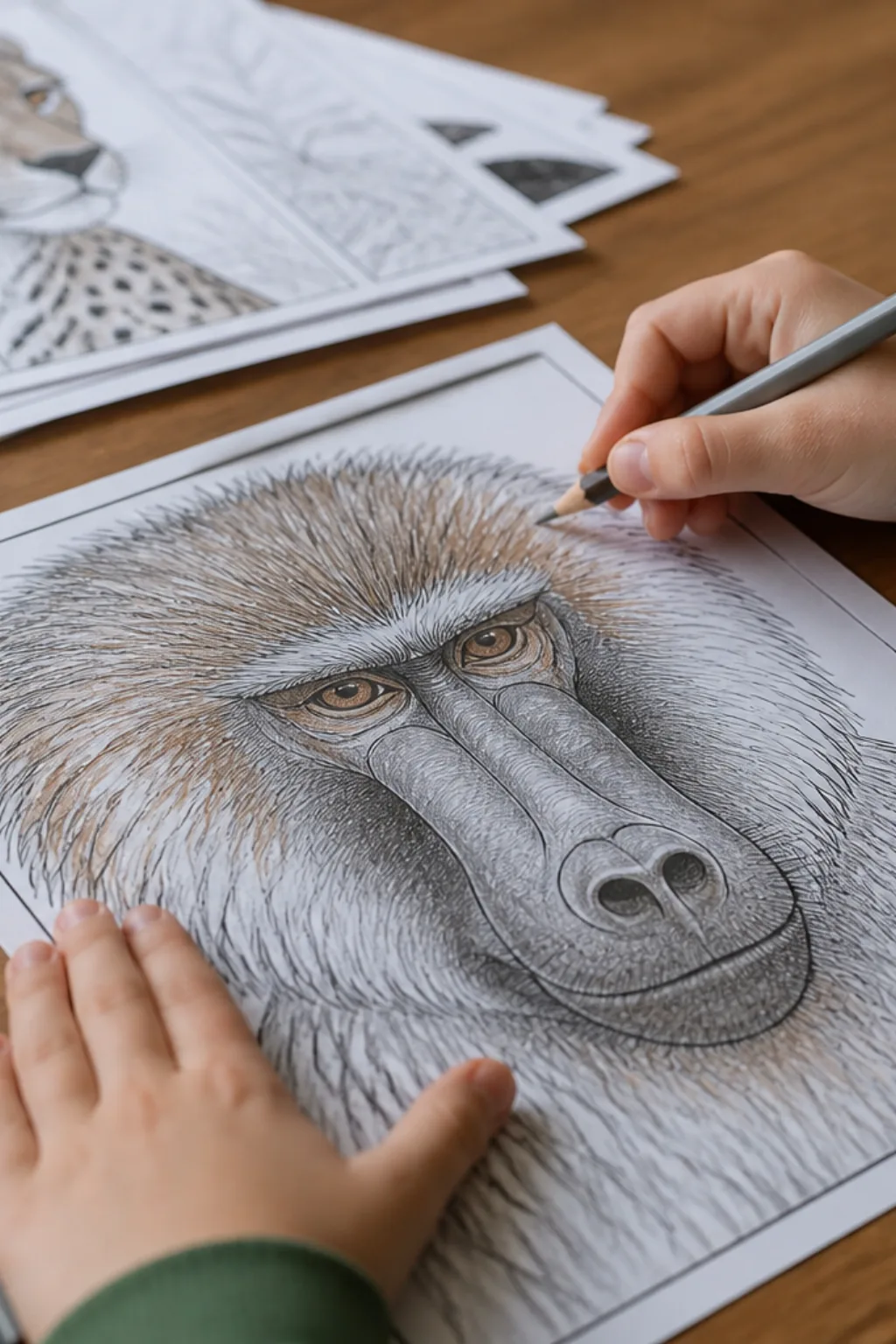 desenhos de babuíno para colorir - 2
