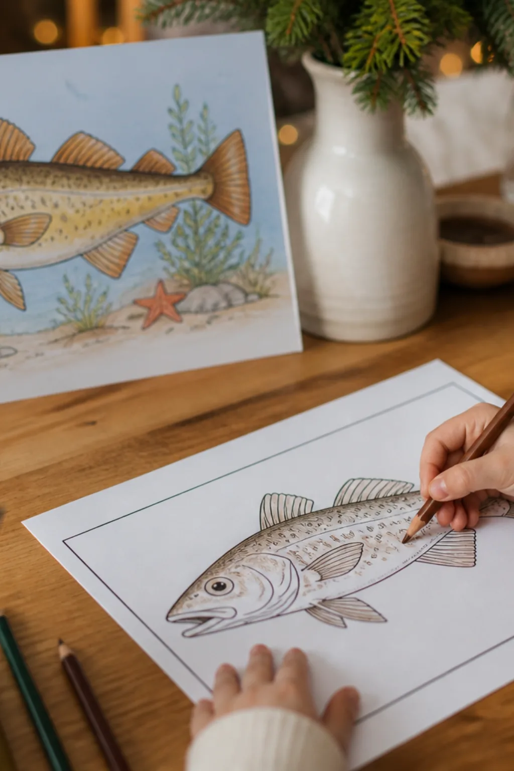 desenhos de bacalhau para colorir - 2