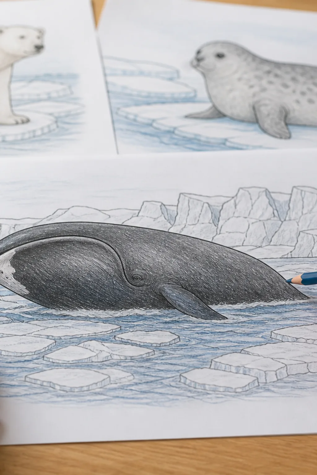 desenhos de baleia-da-Groenlândia para colorir - 2