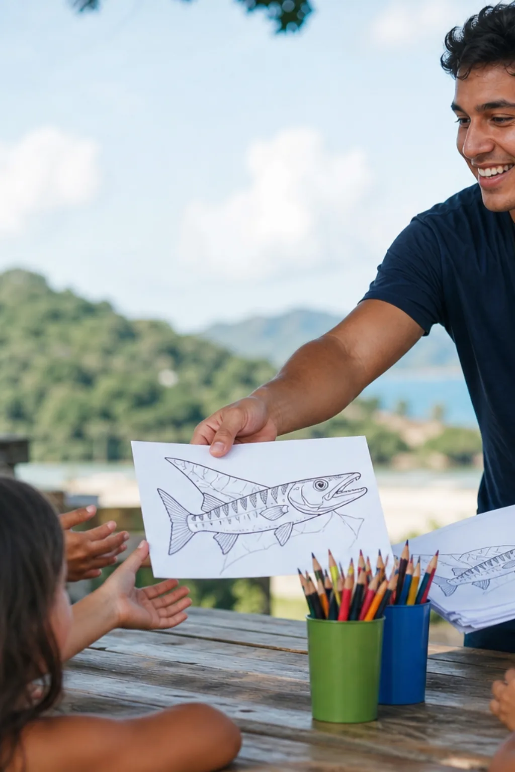 desenhos de barracuda para colorir — exemplo criado na Desenhos pra Colorir