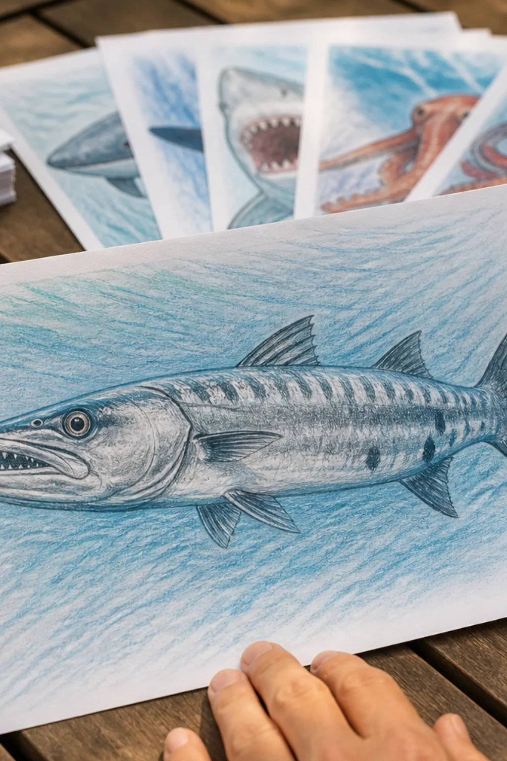 desenhos de barracuda para colorir - 2