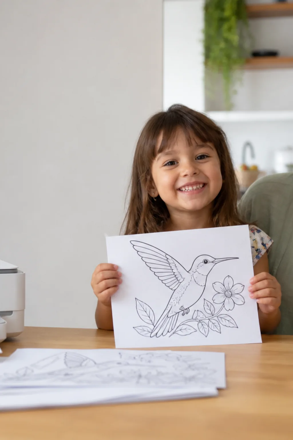 desenhos de beija flor para colorir - 1
