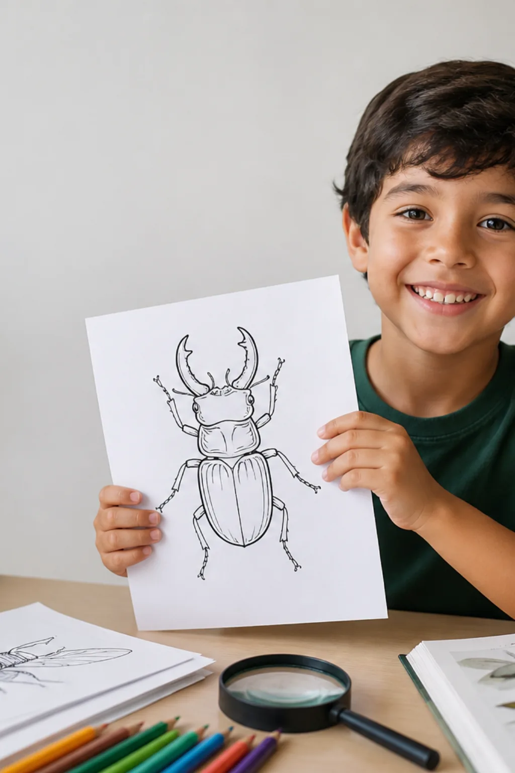 desenhos de besouro para colorir - 1