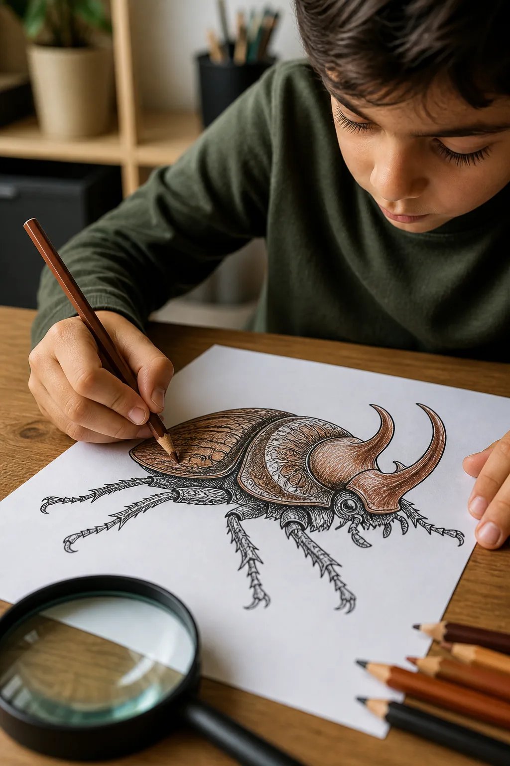 desenhos de besouro-rinoceronte para colorir - 2