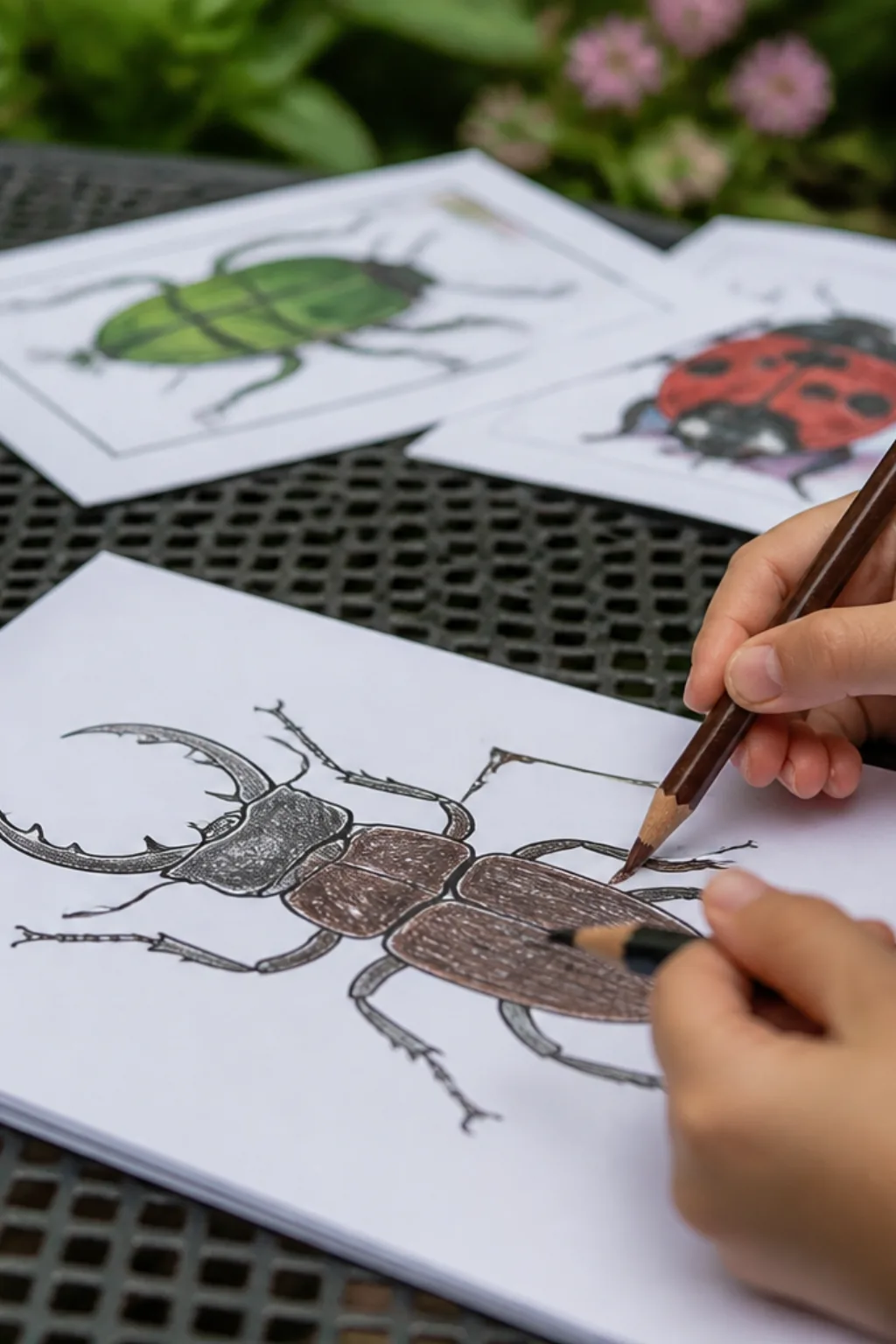 desenhos de besouro-veado para colorir - 2