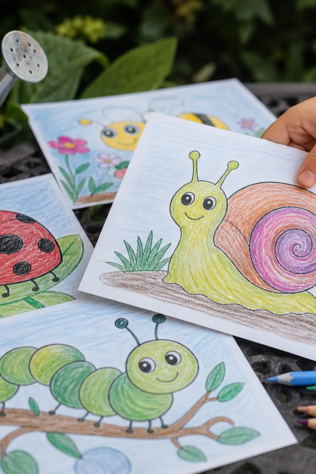 desenhos de bichinhos de jardim para colorir - 2