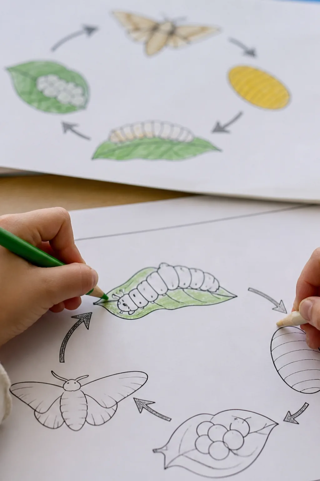 desenhos de bicho-da-seda para colorir - 2