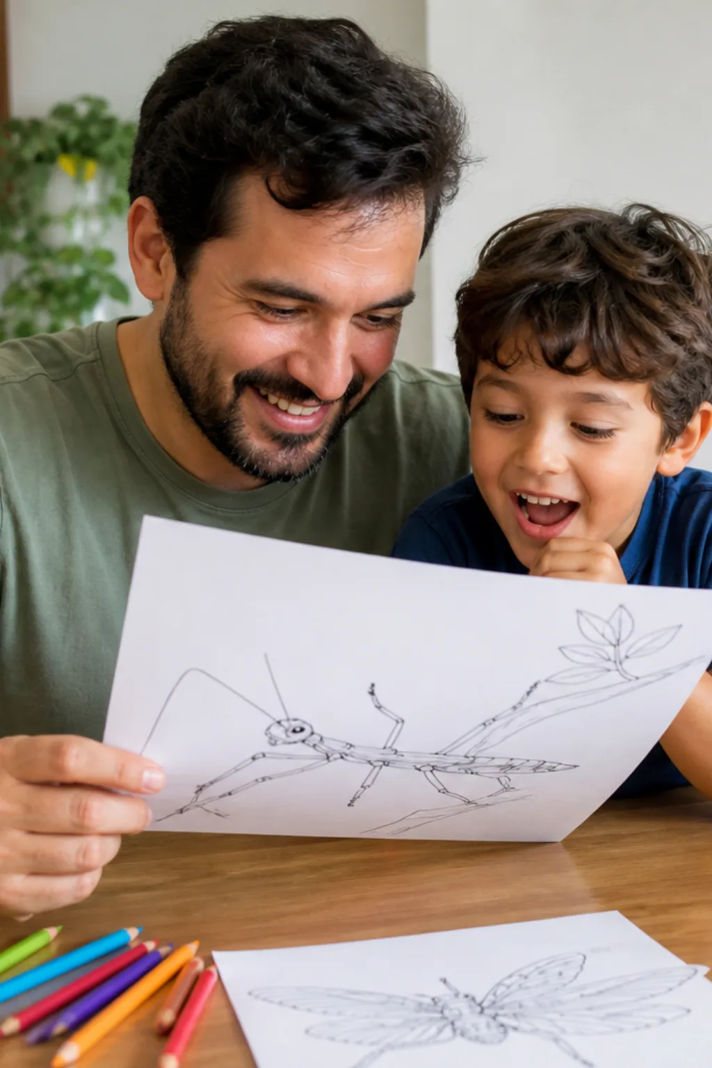 desenhos de bicho-pau para colorir - 1