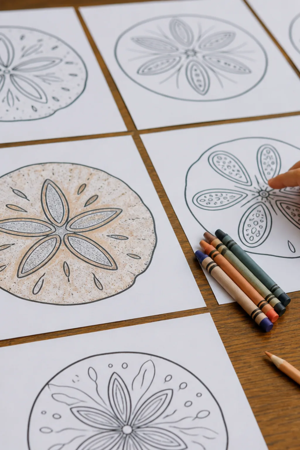 desenhos de bolacha-do-mar para colorir - 2