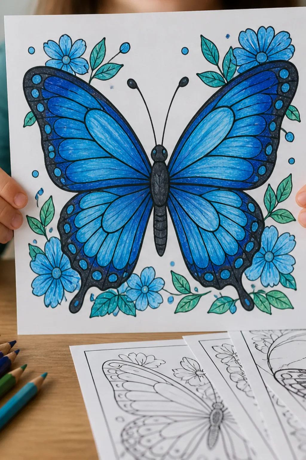 desenhos de borboleta azul para colorir - 2
