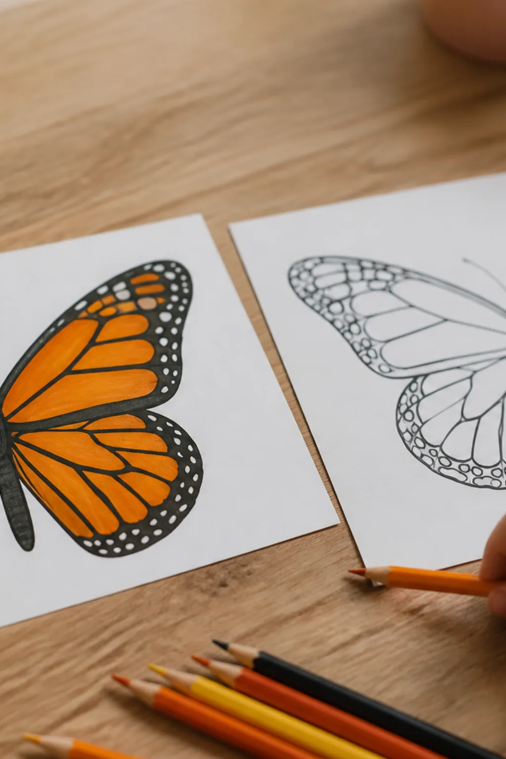 desenhos de borboleta-monarca para colorir - 2