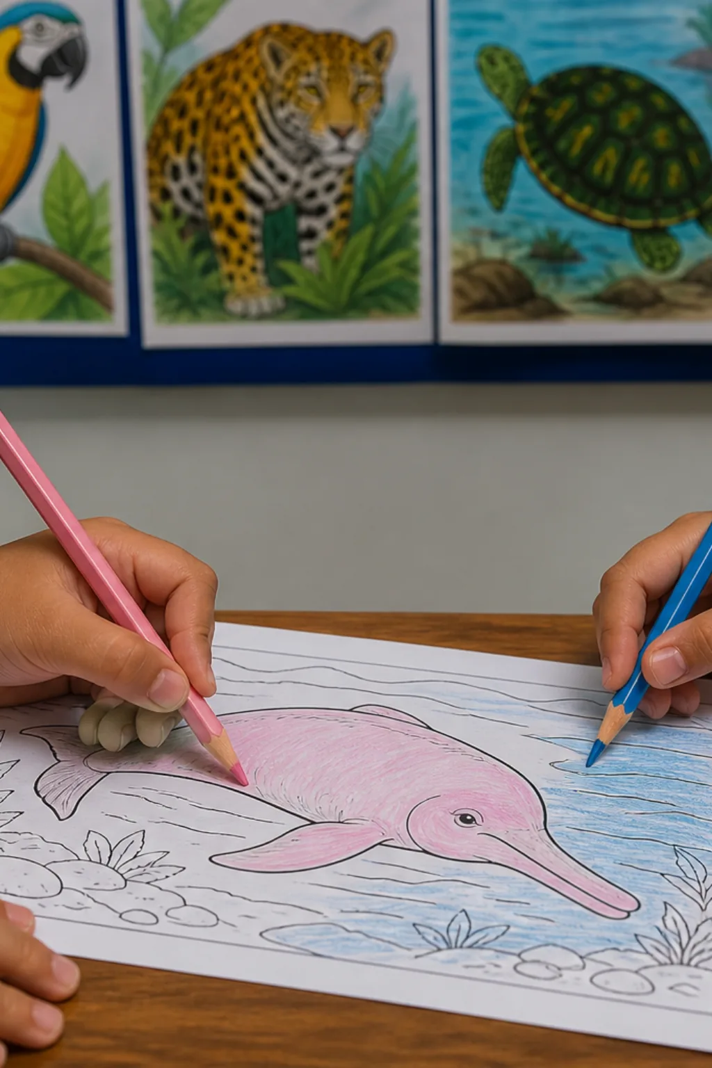 desenho de boto cor de rosa para colorir - 2
