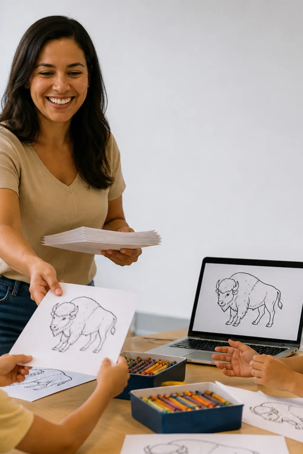 desenhos de búfalo para colorir - 1