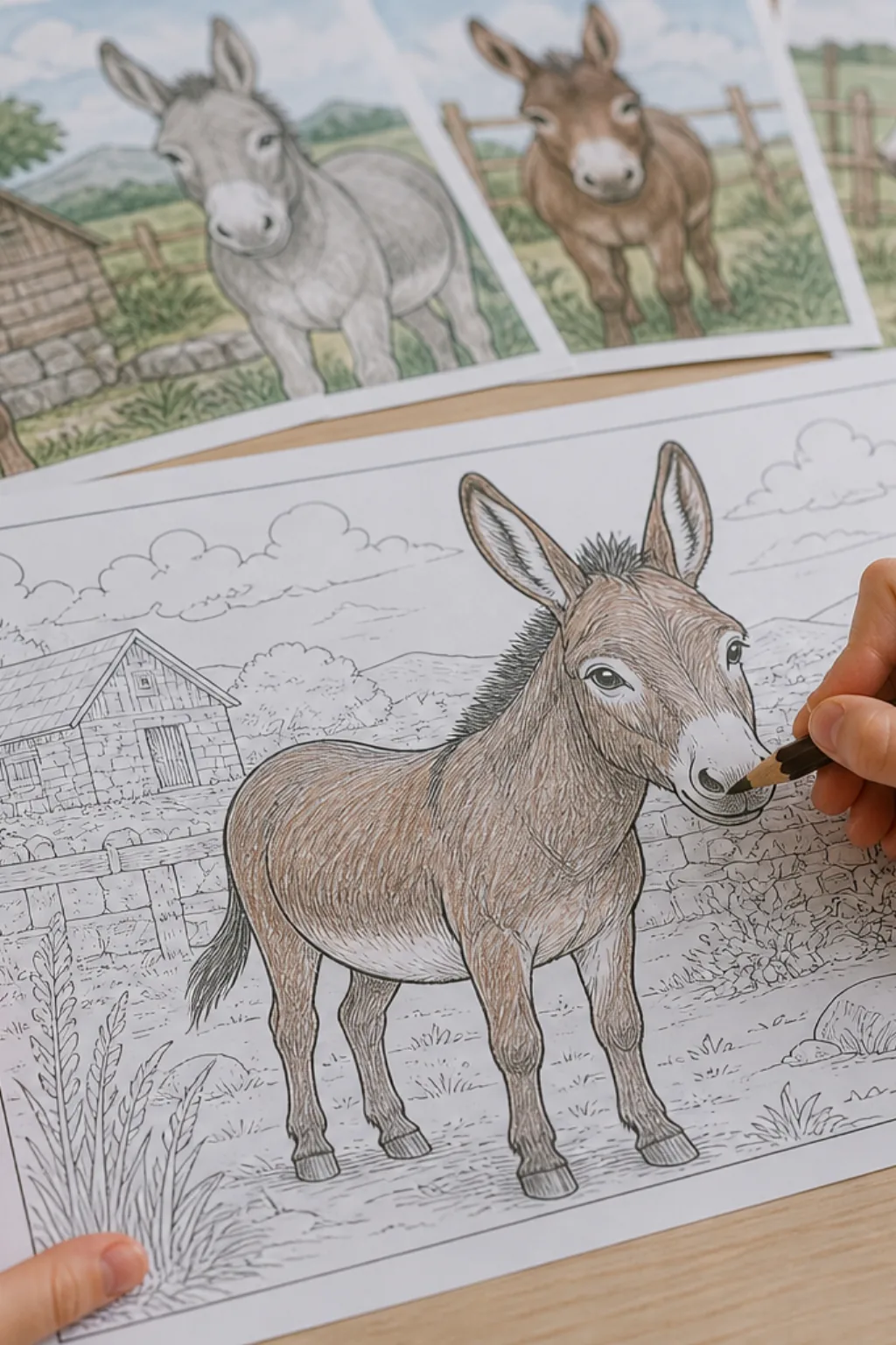 desenhos de burro para colorir - 2