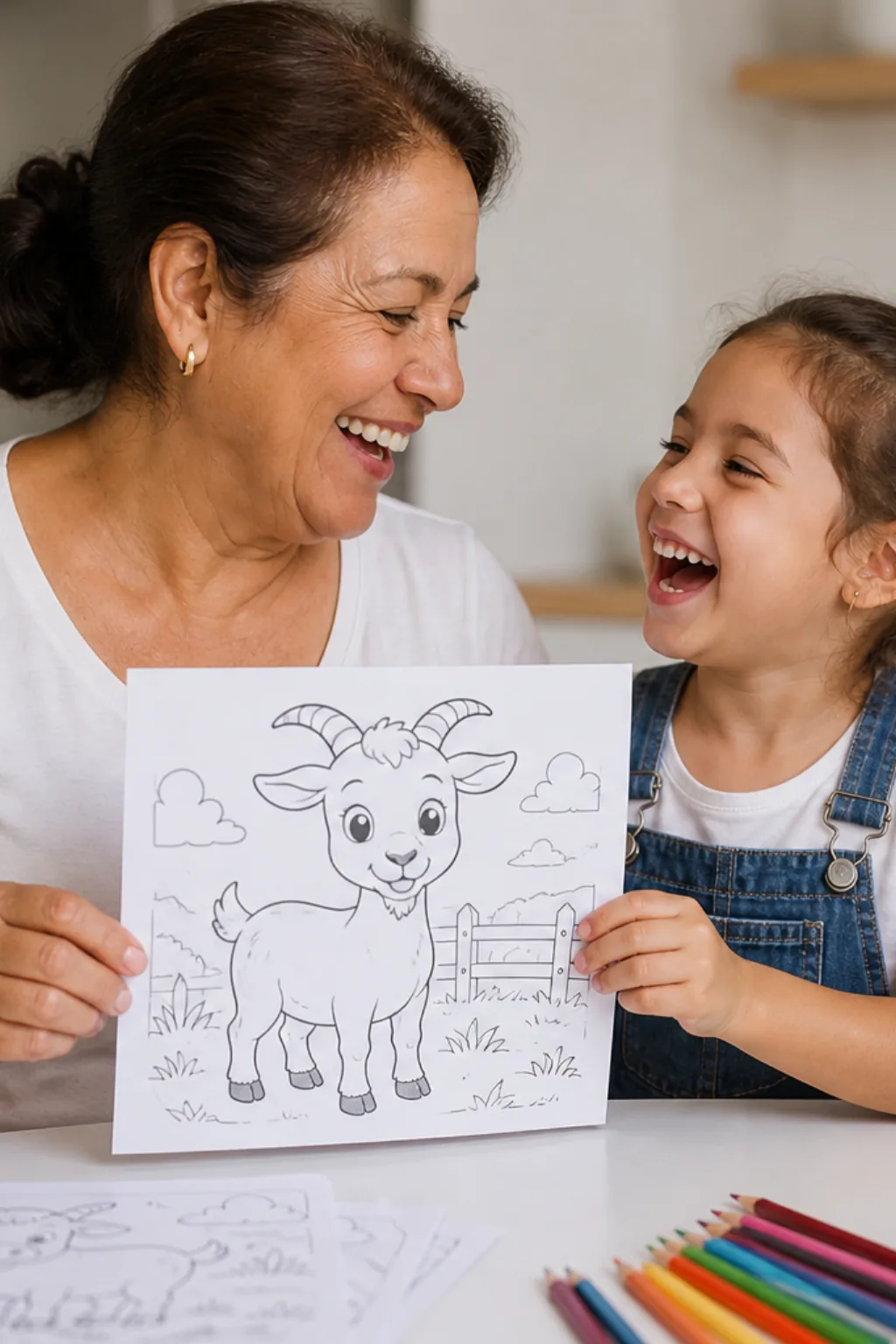 desenhos de cabra para colorir - 1