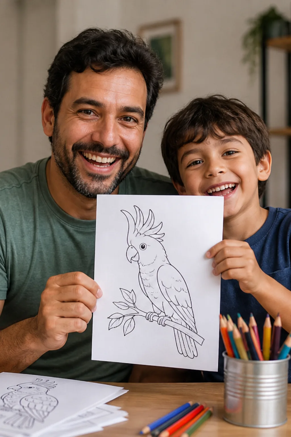 desenhos de cacatua para colorir - 1