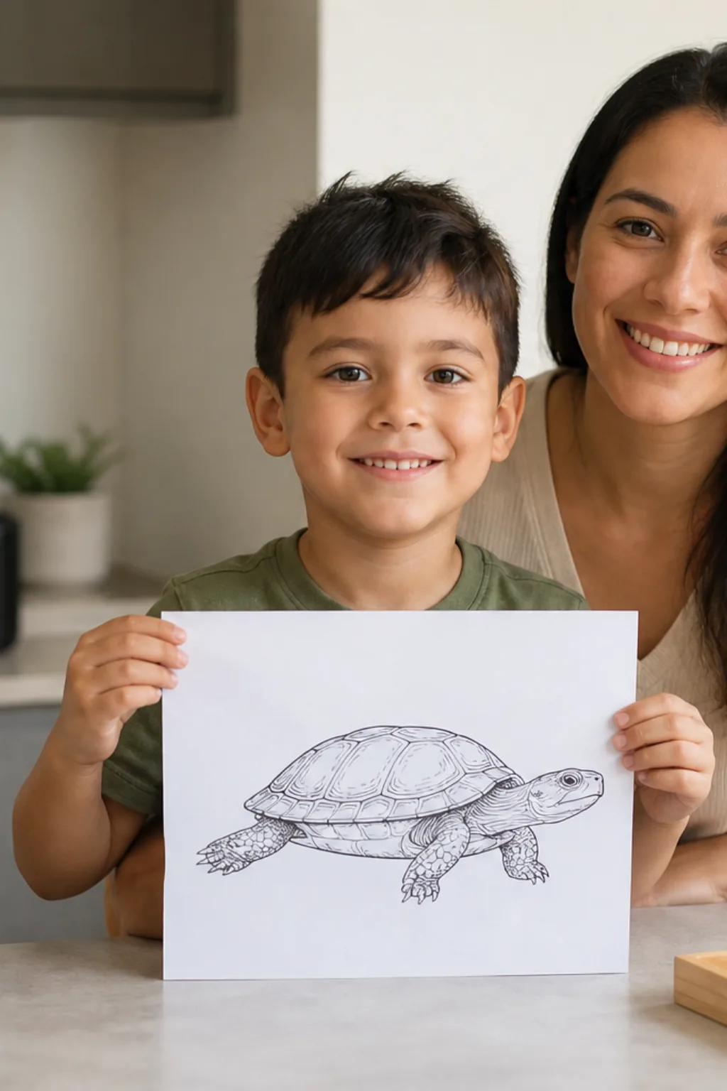 desenhos de cágado para colorir — exemplo criado na Desenhos pra Colorir