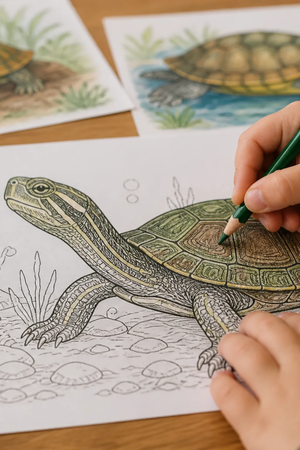 desenhos de cágado para colorir - 2