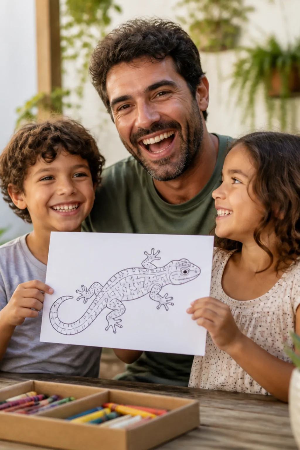 desenhos de calango para colorir — exemplo criado na Desenhos pra Colorir