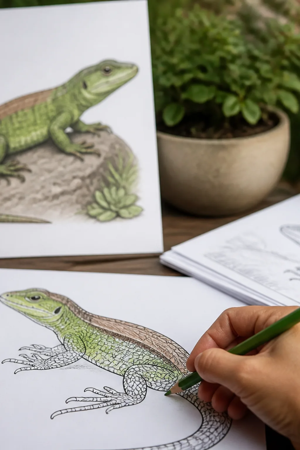 desenhos de calango para colorir - 2