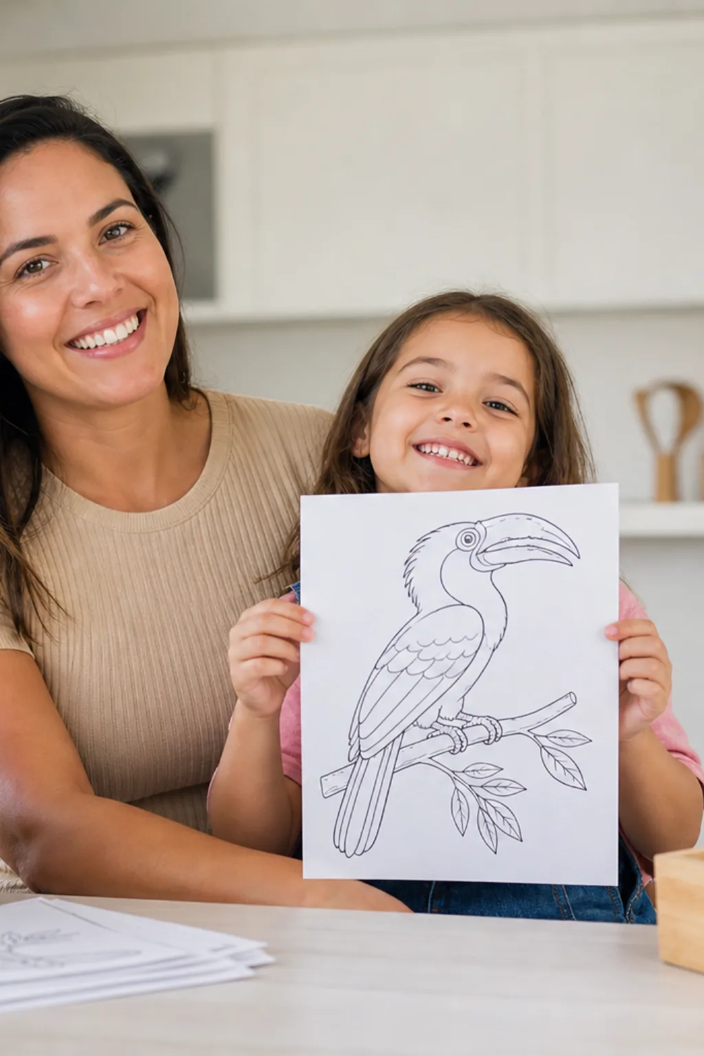 desenhos de calau para colorir — exemplo criado na Desenhos pra Colorir