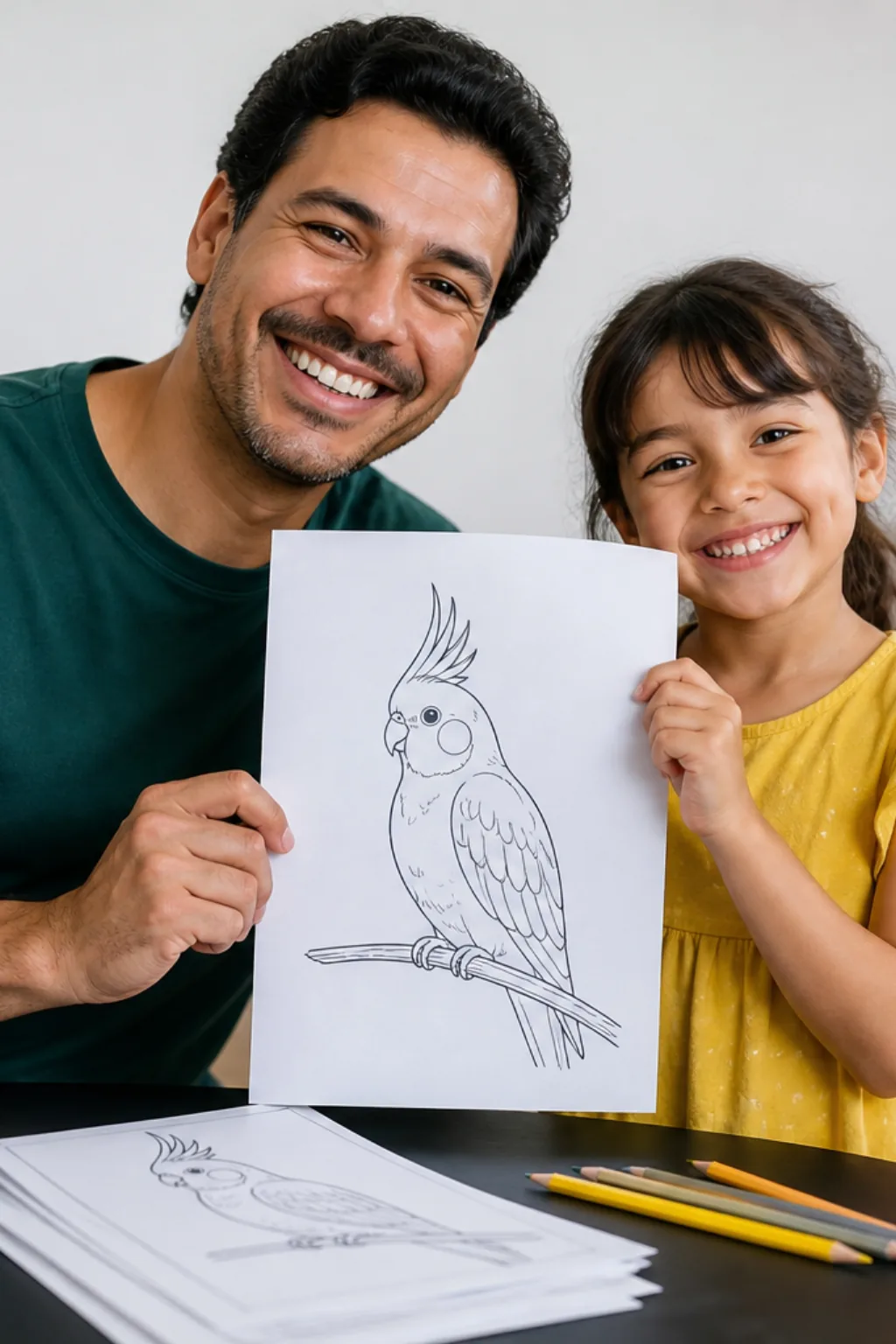 desenhos de calopsita para colorir - 1