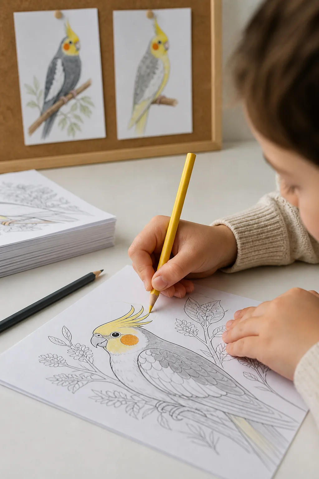 desenhos de calopsita para colorir - 2