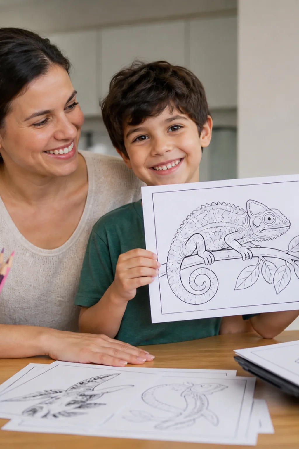 desenhos de camaleão para colorir - 1