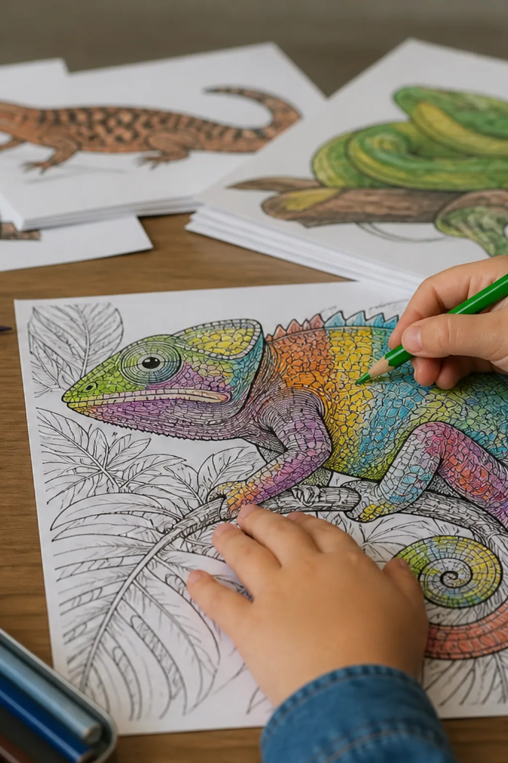 desenhos de camaleão para colorir - 2