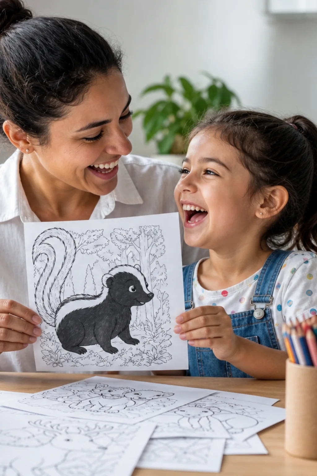 desenhos de cangambá para colorir — exemplo criado na Desenhos pra Colorir