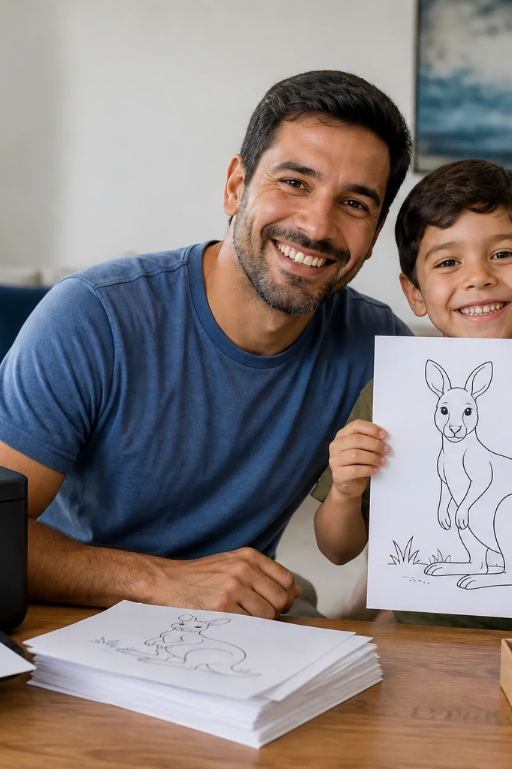 desenhos de canguru para colorir - 1