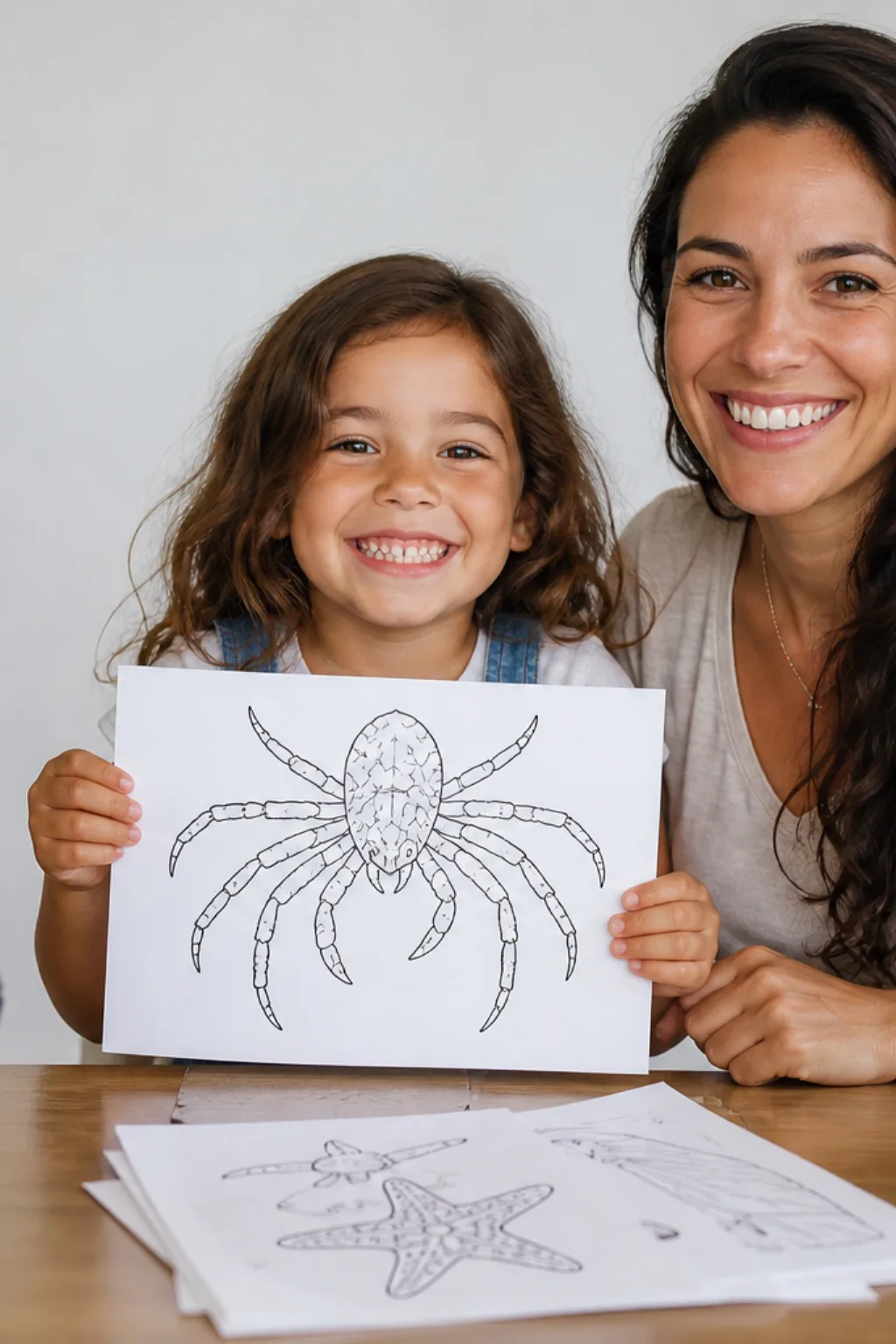 desenhos de caranguejo-aranha para colorir — exemplo criado na Desenhos pra Colorir