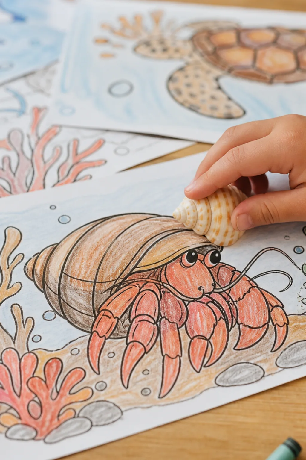 desenhos de caranguejo-eremita para colorir - 2
