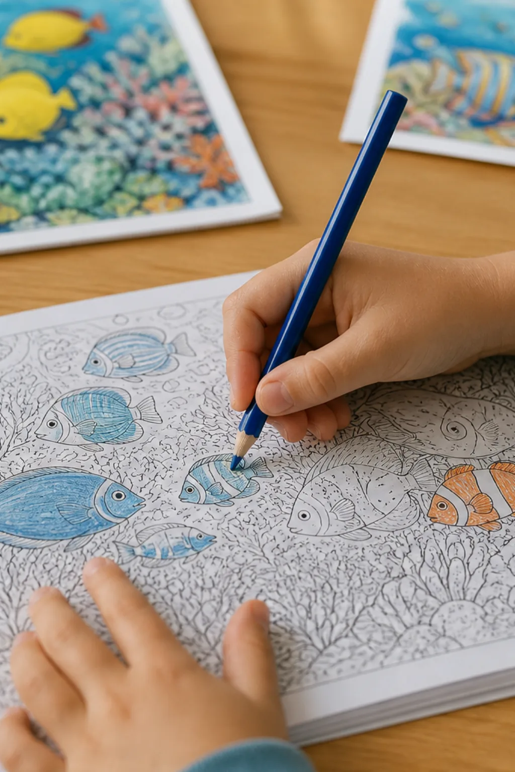 desenhos de cardumes de peixes para colorir - 2