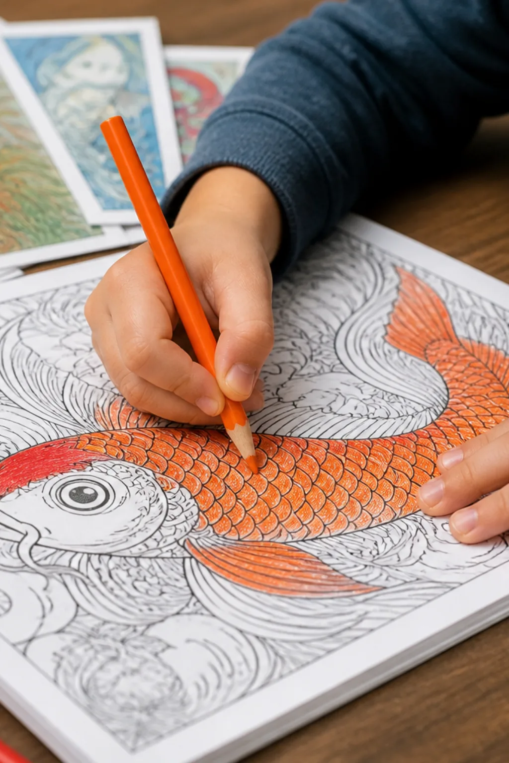 desenhos de carpa para colorir - 2