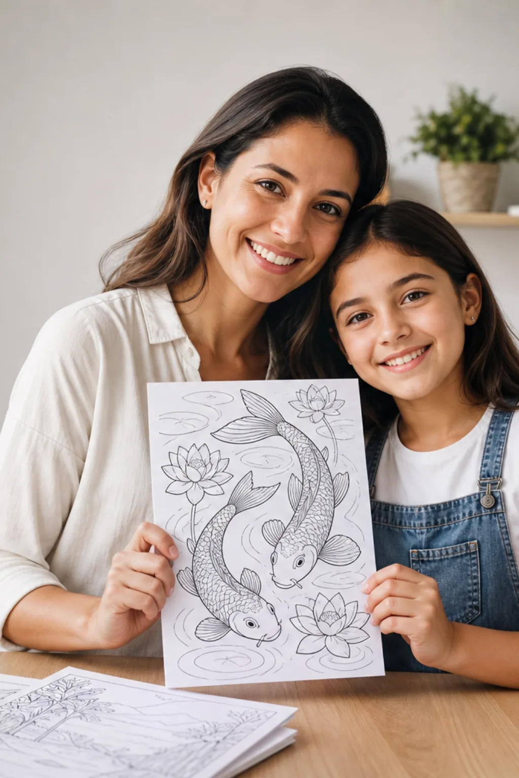 desenhos de carpa koi para colorir — exemplo criado na Desenhos pra Colorir