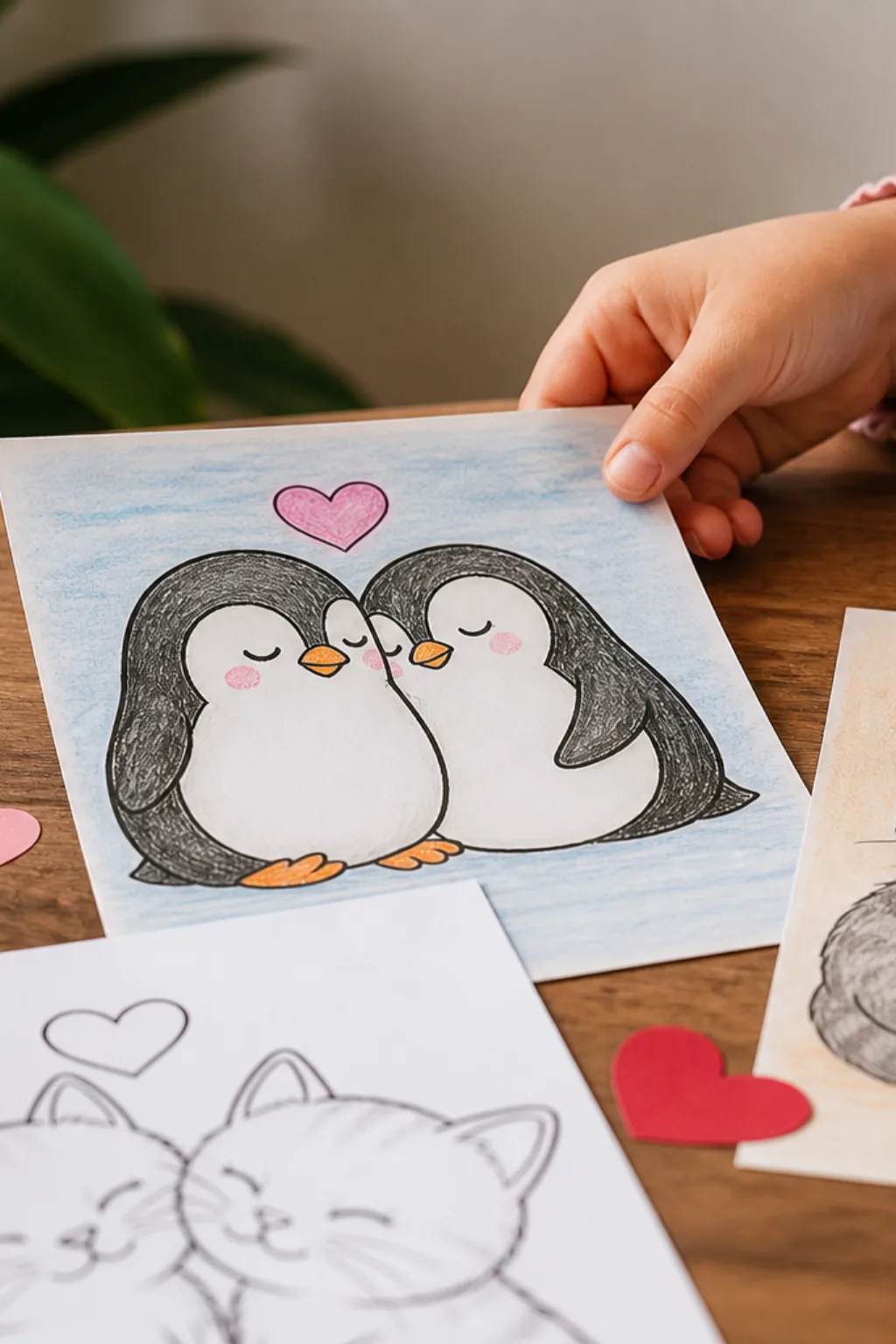 desenhos de casais de animais para colorir - 2