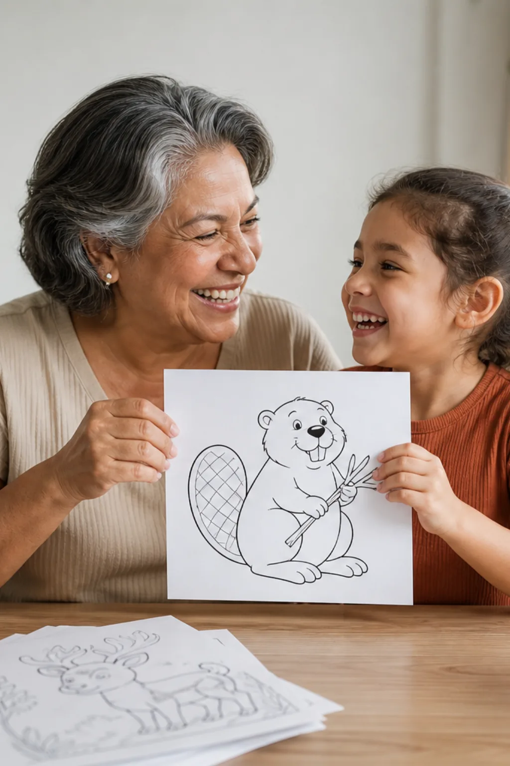 desenhos de castor para colorir - 1