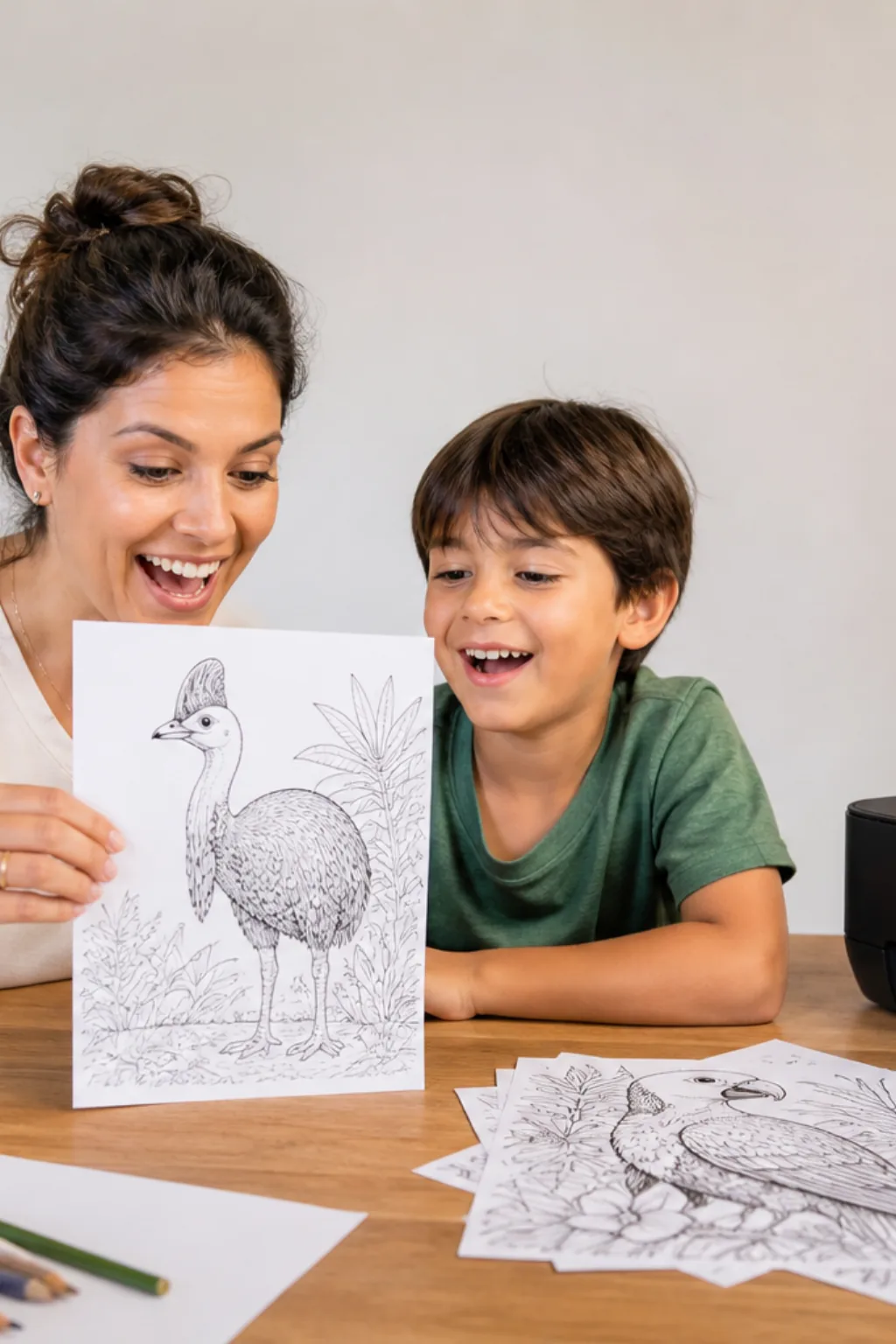 desenhos de casuar para colorir - 1