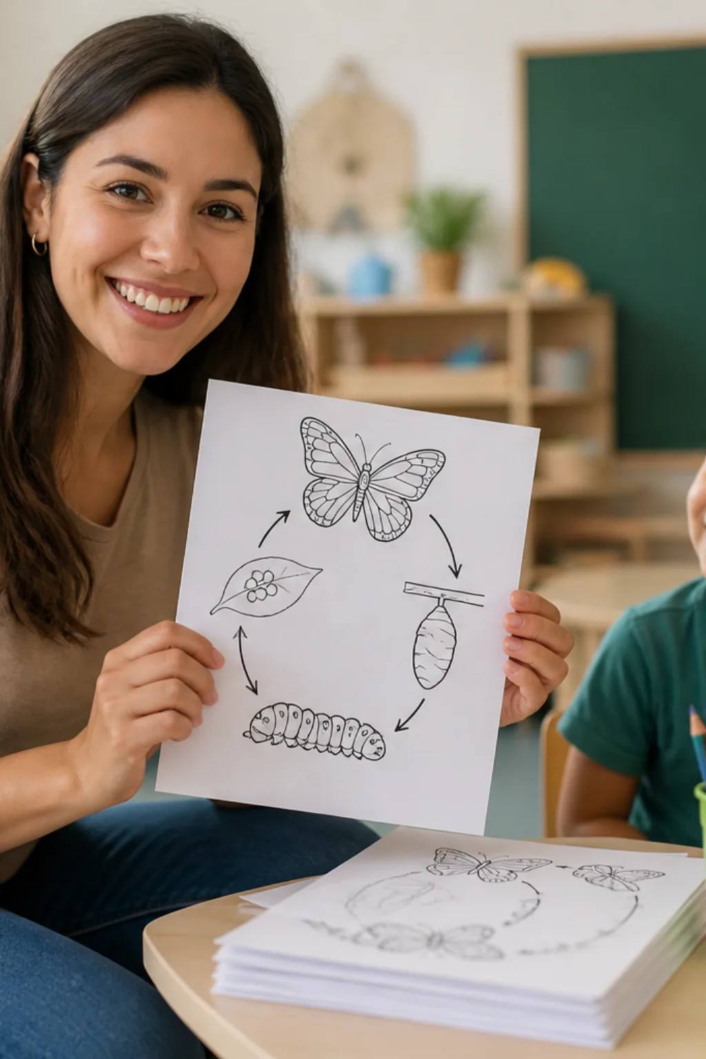 desenho de casulo para colorir — exemplo criado na Desenhos pra Colorir